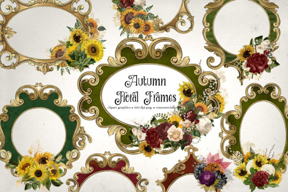 Autumn Floral Frames Clipart: A Creative Resource for Fall-Themed Projects