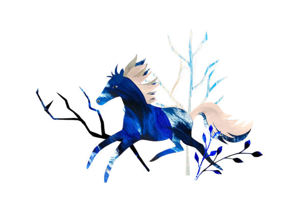 Collage Horses: A Unique Blend of Traditional and Digital Art