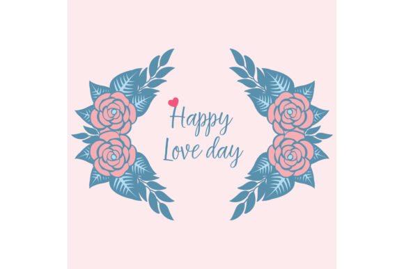 Decorative Frame for Happy Love Day
