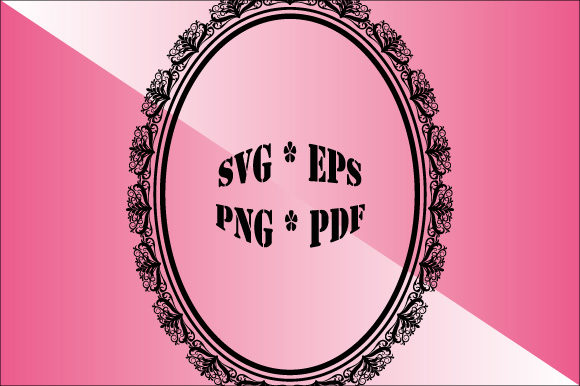 Decorative Frame Ornamental Oval Vector