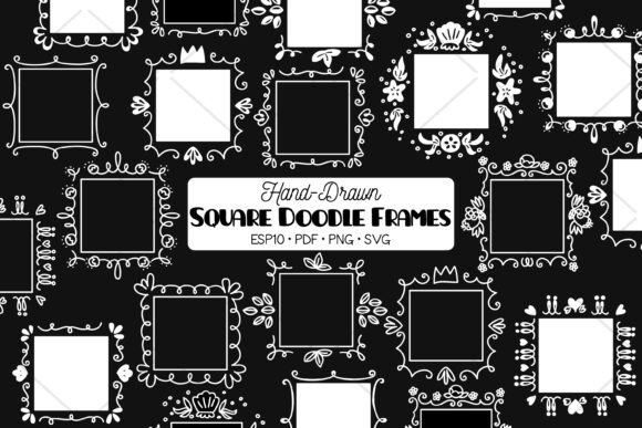 Enhance Your Creative Projects with Square Frame White Wreath Border Designs