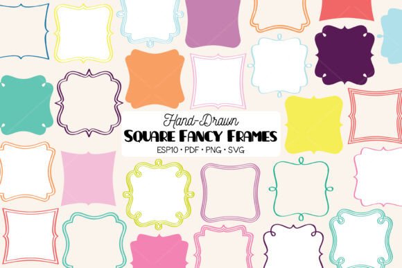 Fancy Color Square Frames Border: A Creative Essential for DIY Projects
