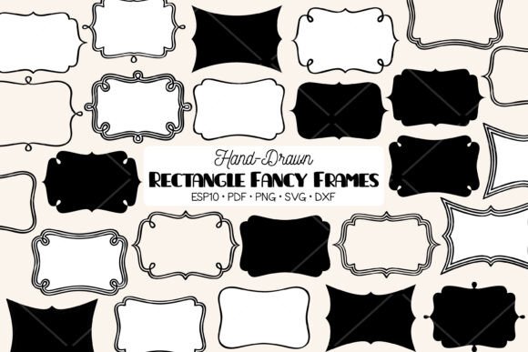 Fancy Rectangular Frames Border Monogram: Elevating Design with Decorative Precision
