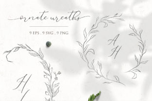 Floral Decorative Ornate Wreaths Clipart