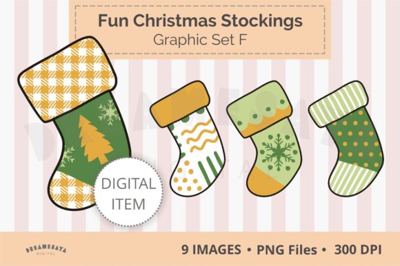 Fun Christmas Stockings Png Clipart F: A Creative Essential for Holiday Projects