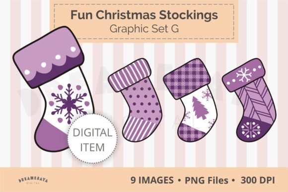 Fun Christmas Stockings Png Clipart G
