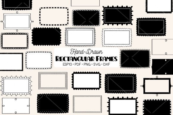 Rectangular Frames Hand Drawn Border: A Versatile Design Element for Creative Projects