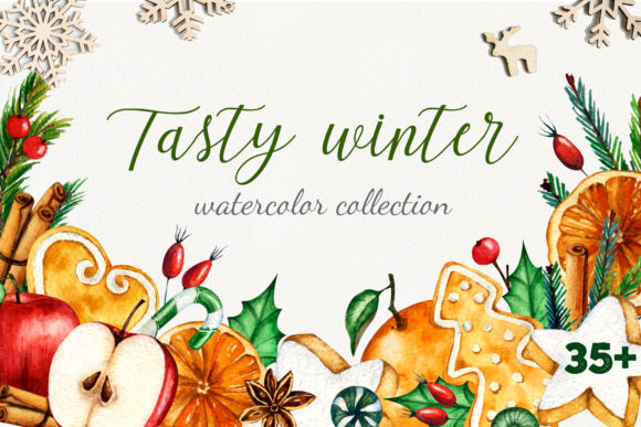 Tasty Winter Watercolor Set: A Creative Tool for Seasonal Design and Branding