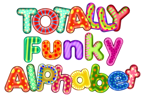 Totally Funky Alphabet – Vibrant Clip Art for Creative Projects