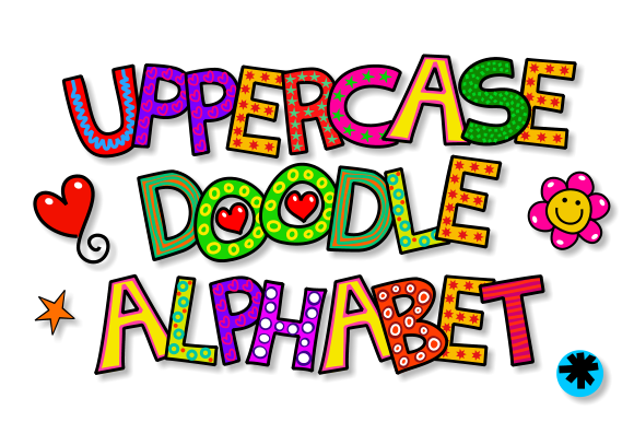 Uppercase Doodle Alphabet Set 1 for Creative and Professional Use