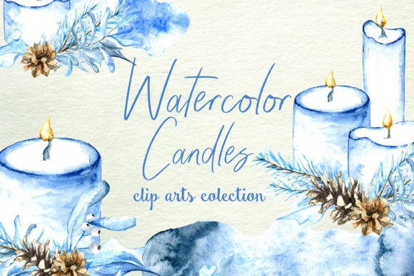 Watercolor Candles Clip Art Collection: A Versatile Resource for Festive Design