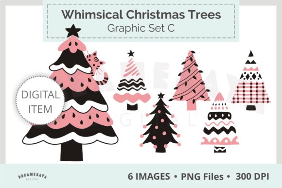 Whimsical Christmas Trees Png Clipart C: A Versatile Asset for Creative Projects